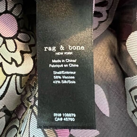 NWT Rag & Bone Sierra Floral Long Sleeve Sheer Blouse  Medium - Picture 7 of 12